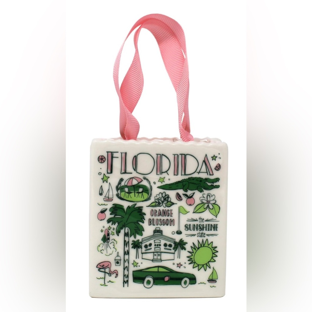 NEW Starbucks Been There Series Florida Ceramic Tote Ornament